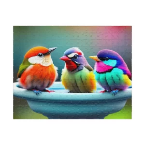 Colorful Wild Tropical Birds Jigsaw Puzzle