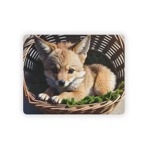 Baby Coyote Basket Kid's Jigsaw Puzzle