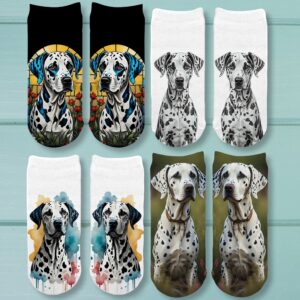 Dalmatian Dog No Show Ankle Socks