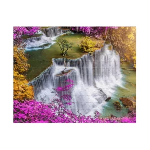 Fantasy Pink Waterfall Jigsaw Puzzle