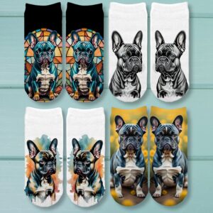 French Bulldog Dog No Show Ankle Socks