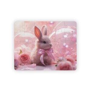 Pink Easter Bunny Kid's Jigsaw Puzzle