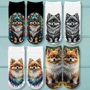 Pomeranian Dog No Show Ankle Socks