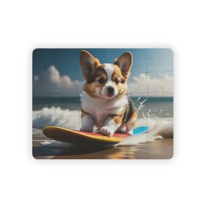 Surfing Corgi Puppies Kid's Jigsaw Puzzle