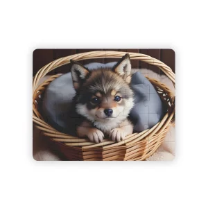 Baby Wolf Cubs Basket Kid's Jigsaw Puzzle