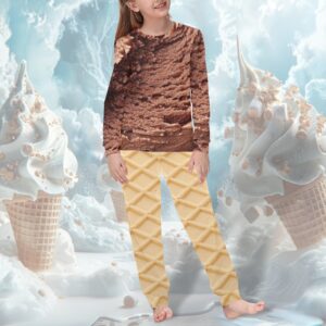 Kids Chocolate Ice Cream Cone Pajamas