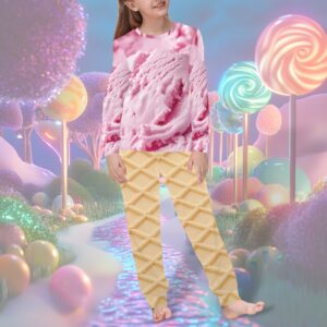 Kids Raspberry Ice Cream Cone Pajama