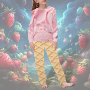 Kids Strawberry Ice Cream Cone Pajama