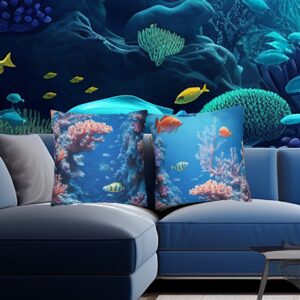 Coral Reef Underwater Pillow Case