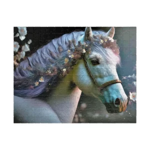 Fancy White Horse Jigsaw Puzzle