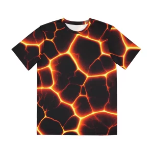 Lava Rock Earth Fire Pattern T-shirt