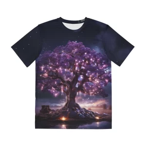 Magical Purple Tree Graphic T Shirt