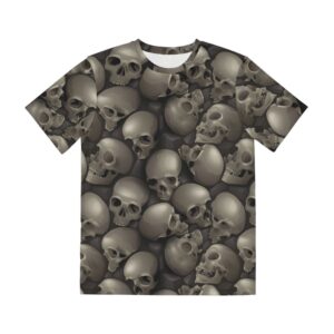 Skull Pile Gothic Horror Graphic T Shirt