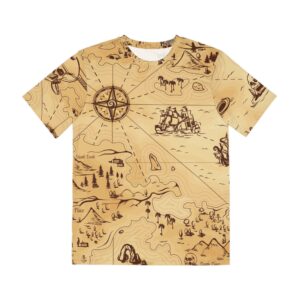 Treasure Map Print Graphic T Shirt