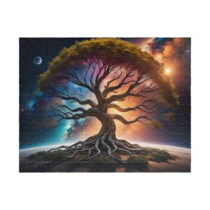 Tree of Life Sunset Horizon Jigsaw Puzzle