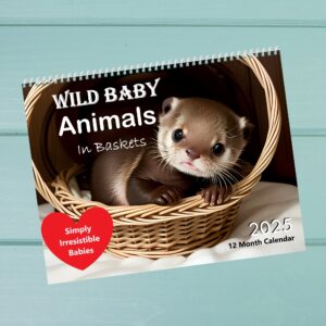2025 Wild Baby Animals in Baskets Calendar