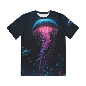 Neon Jellyfish Graphic T Shirt